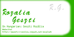 rozalia geszti business card