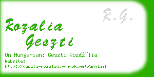 rozalia geszti business card
